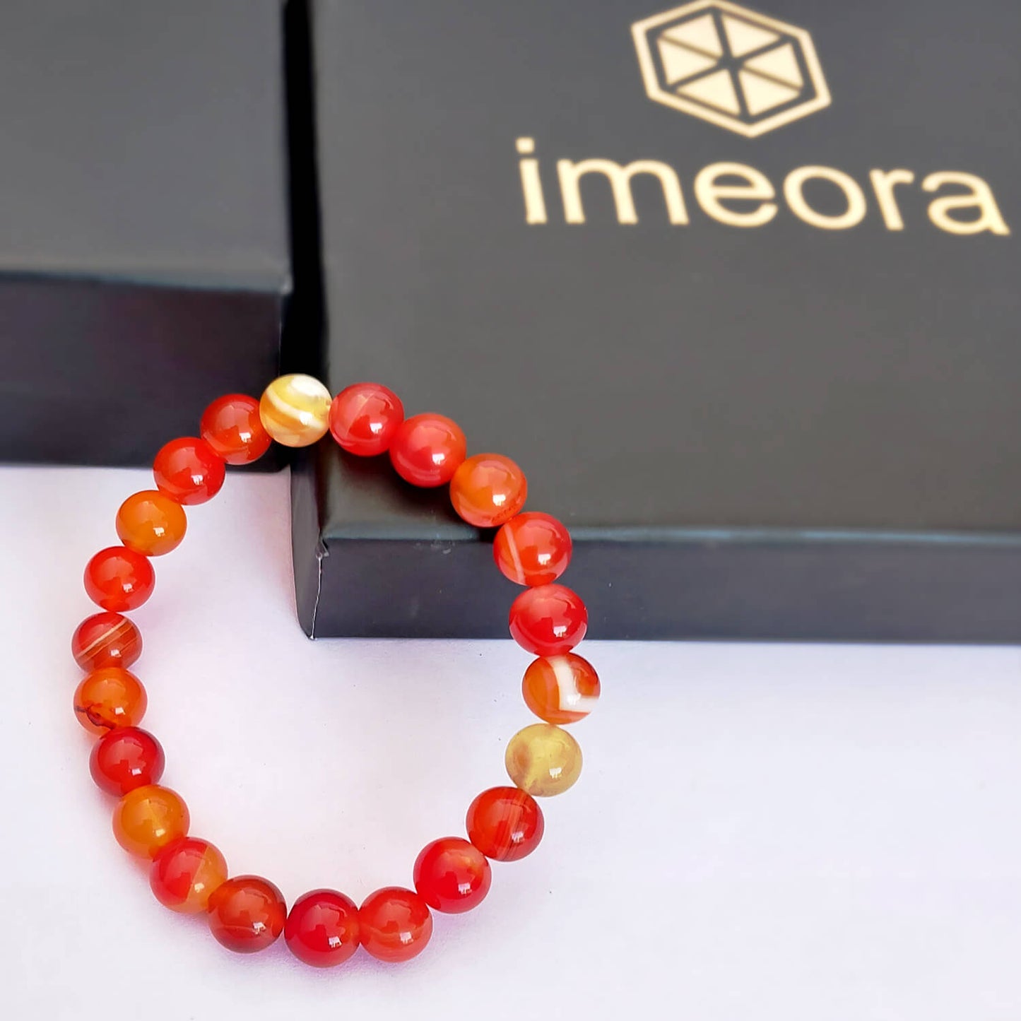 Orange Agate 8mm Bracelet