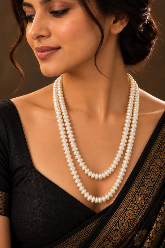 Classic Elegance Double-Layer Pearl Necklace