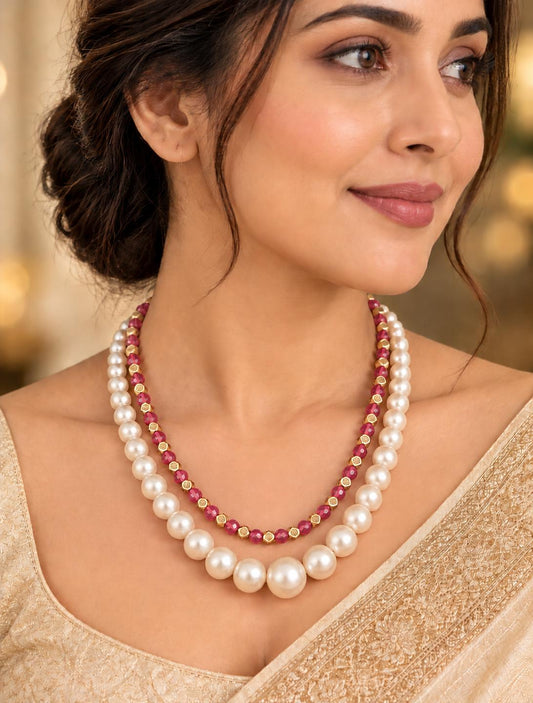 Ruby Royale Pearl Necklace