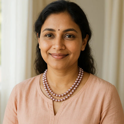 Peach Pearl Glow Necklace