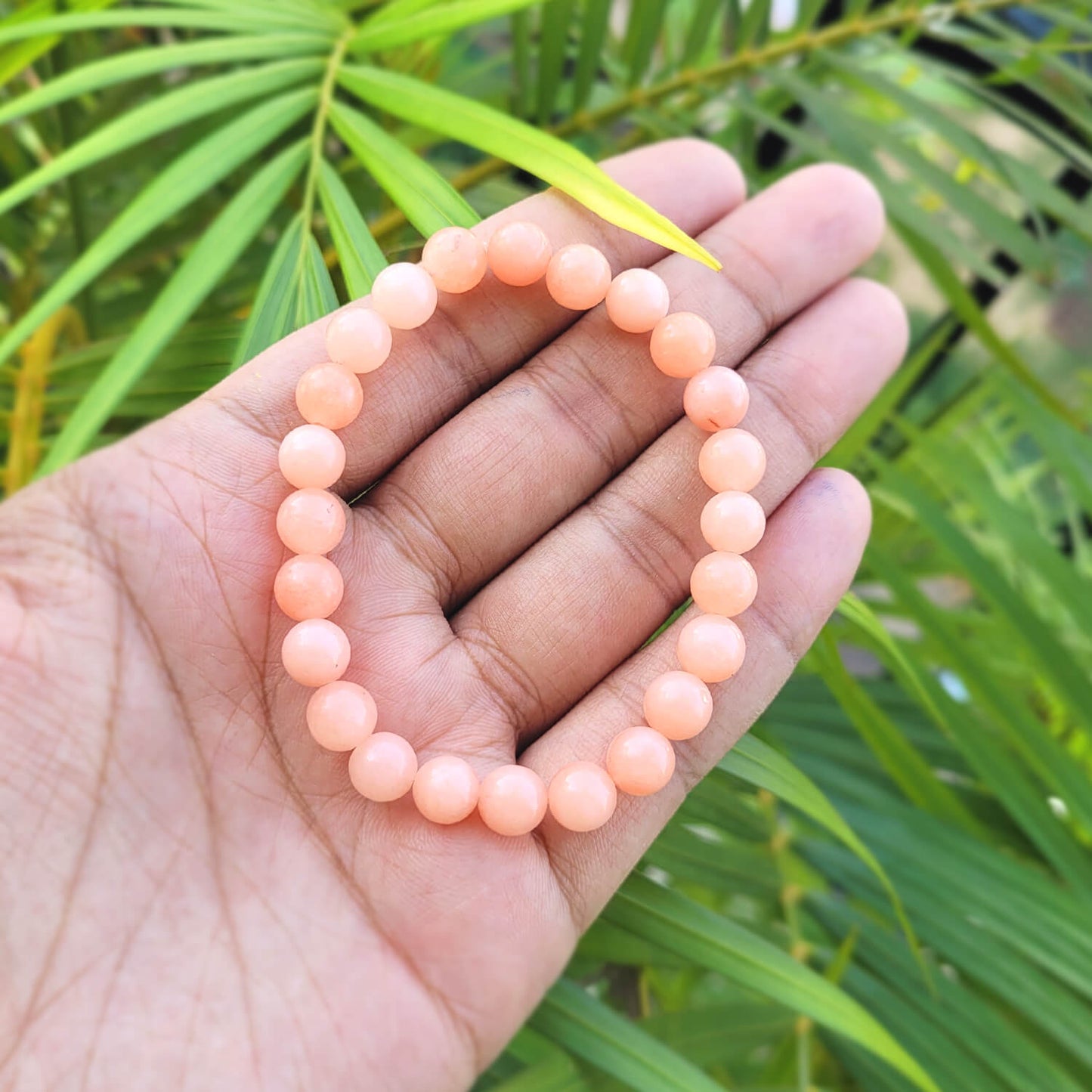 Peach Moonstone 8mm Natural Stone Bracelet