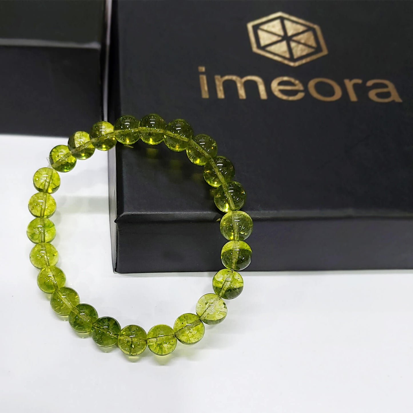 Certified Peridot 8mm Natural Stone Bracelet