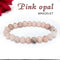 Certified Pink Opal 8mm Natural Stone Bracelet