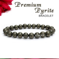 Certified Premium Pyrite 8mm Natural Stone Bracelet