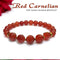 Diamond Cut Red Carnelian With Golden Hematite Natural Stone Bracelet