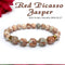 Red Picasso Jasper With Golden Hematite Natural Stone Bracelet