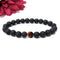 Certified Lava Natural Stone 8mm Bracelet With Red Tiger Eye