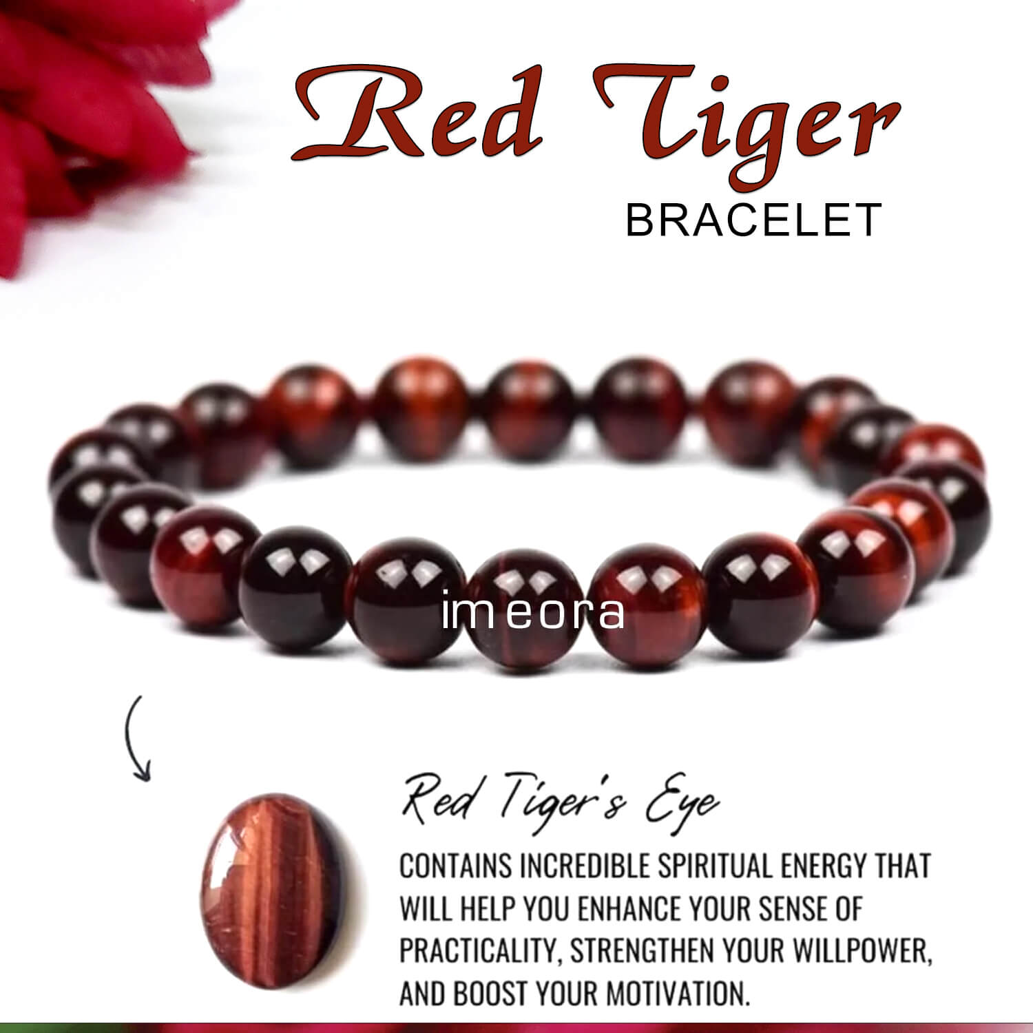 Buy Reiki Crystal Products Certified Tiger Eye Bracelet, Tiger Eye Bracelet  Original, Tiger Eye Tumble Bracelet, Tiger Eye Bracelet for Courage,  Protector and Will Power at Amazon.in