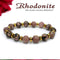 Diamond Cut Rhodonite With Golden Hematite Natural Stone Bracelet