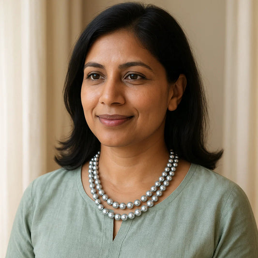 Silver Pearl Glow Necklace