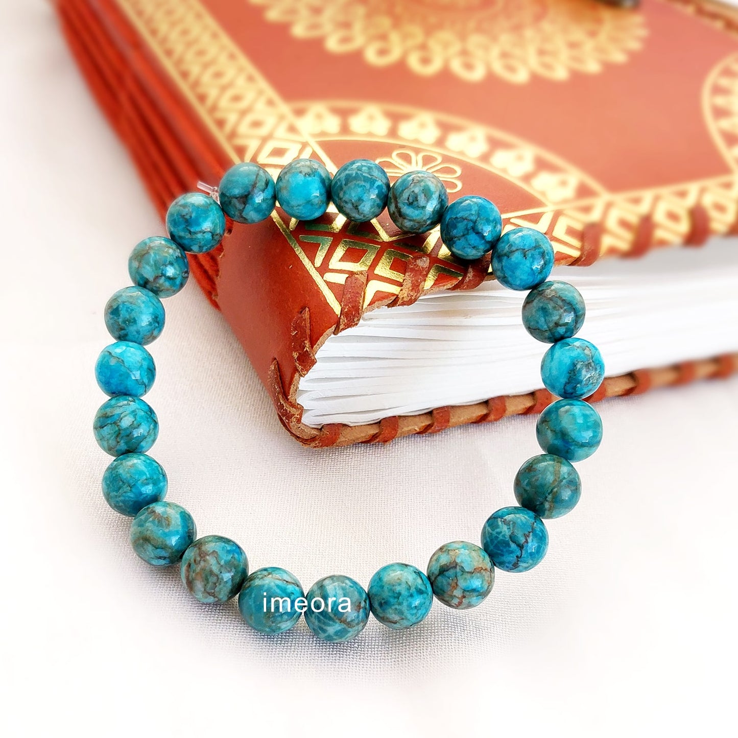 South African Turquoise 8mm Natural Stone Bracelet