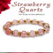 Strawberry Quartz With Golden Hematite Natural Stone Bracelet