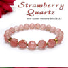 Strawberry Quartz With Golden Hematite Natural Stone Bracelet