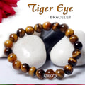 Certified Tiger Eye 8mm Natural Stone Bracelet