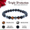 Certified Triple Protection 8mm Bracelet With Lava Stone