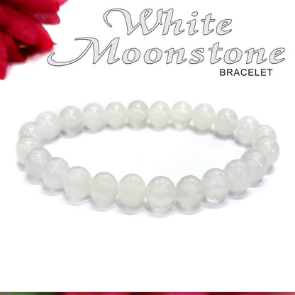 Certified White Moonstone 8mm Natural Stone Bracelet – Imeora