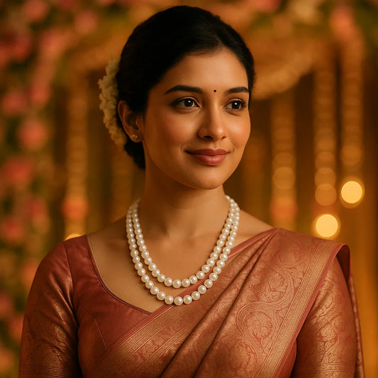 White Pearl Glow Necklace