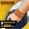 Rudraksha Bracelet Pack of 5
