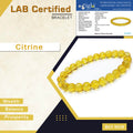 Citrine Bracelet - Certified 8mm Natural Stone Bracelet