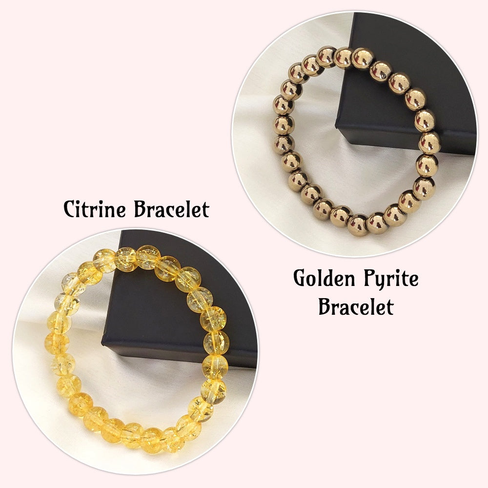 Citrine | Sunela Bracelet (Big Diamond Cut Beads) (Stretchable) (1 Pc) –  Numeroastro