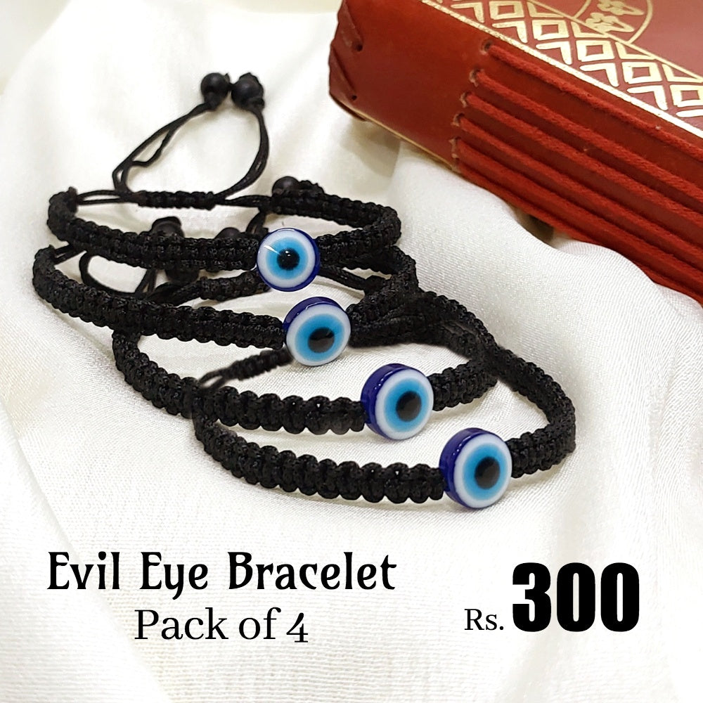 Diamond Frame Circle Evil Eye Bracelet | Evil Eye Diamond Jewellery