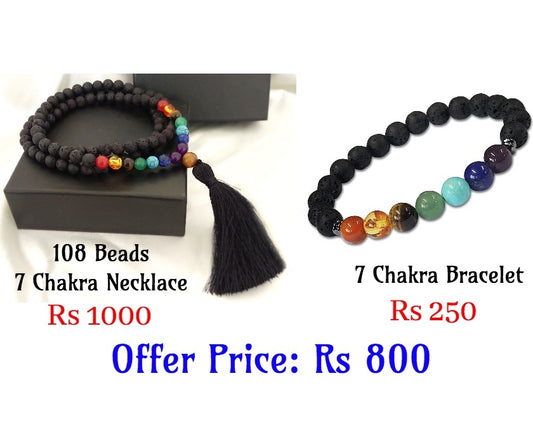 7 Chakra Necklace and Bracelet