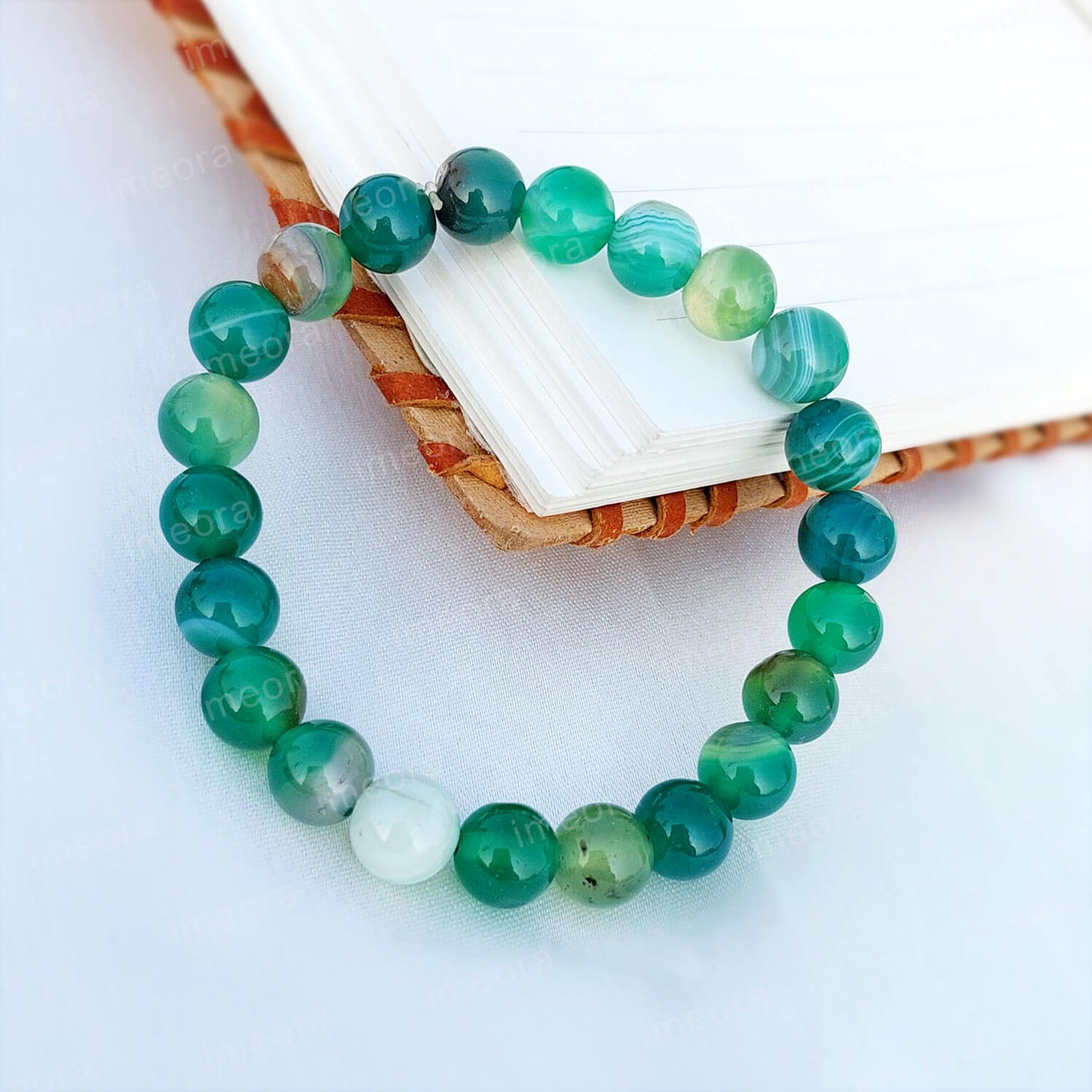 Green Agate 8mm Bracelet