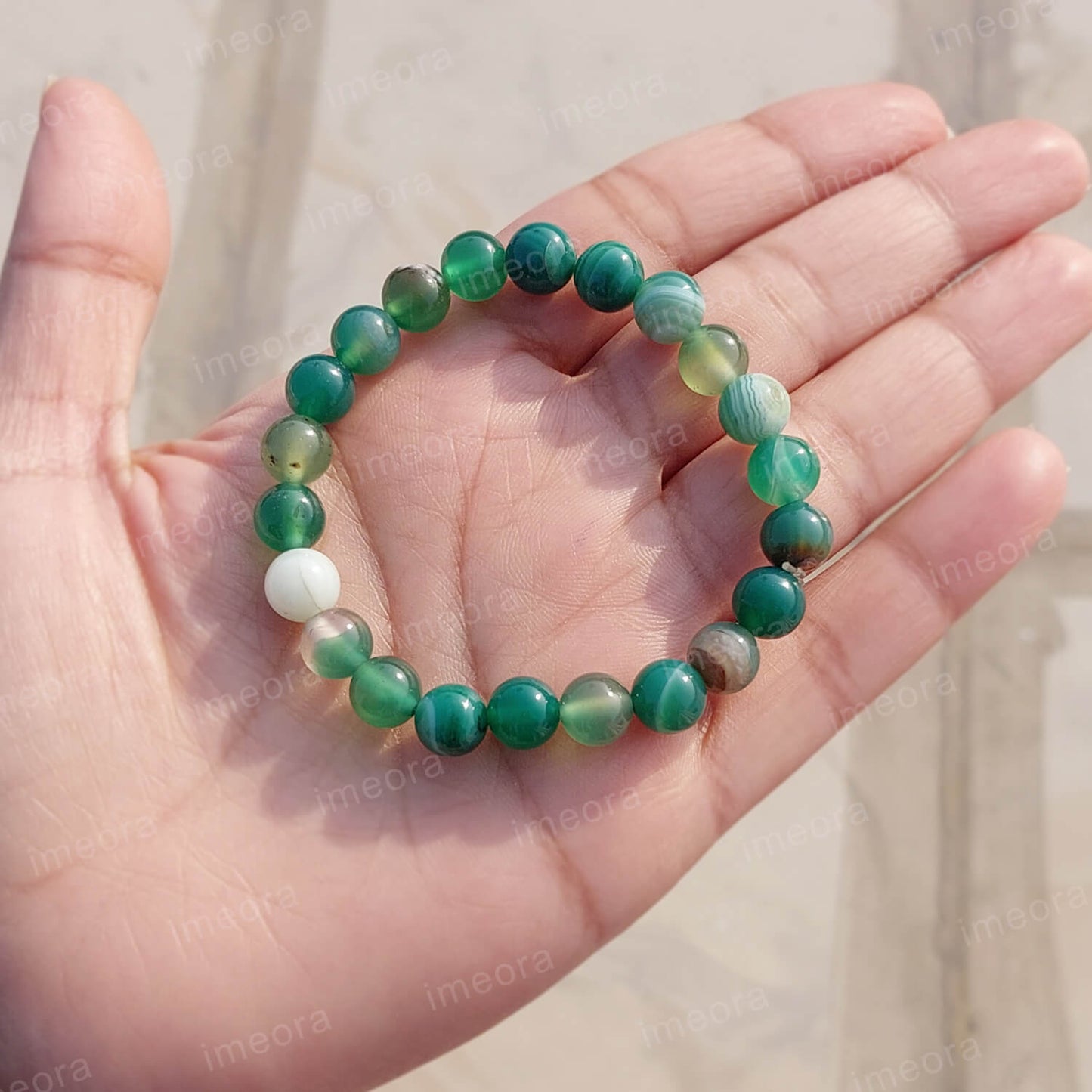 Green Agate 8mm Bracelet