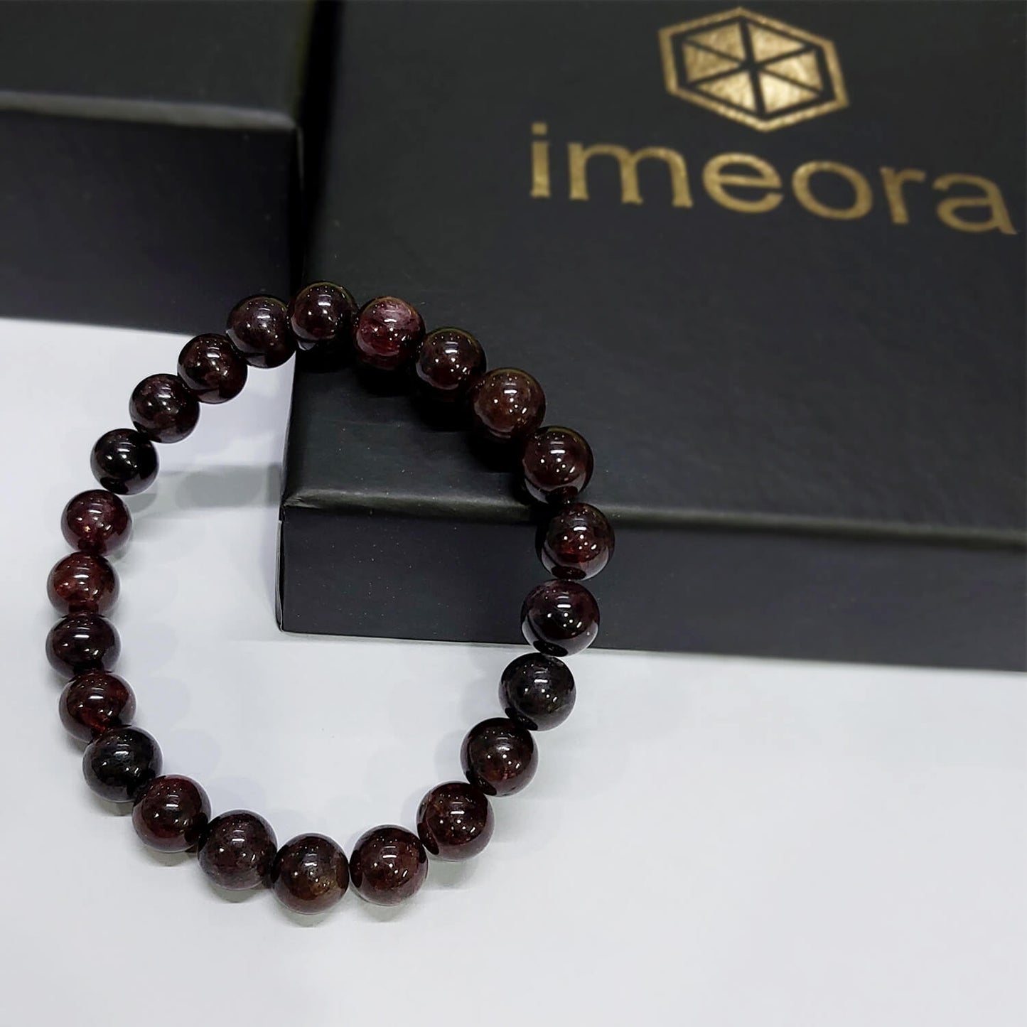 Certified Premium Quality Garnet 8mm Natural Stone Bracelet