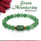Green Aventurine Tumble Natural Stone Bracelet With Golden Hematite