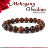 Certified Mahogany Obsidian 8mm Natural Stone Bracelet