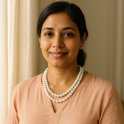 White Pearl Glow Necklace