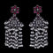 925 Silver Handmade Earring With Ruby Color and Fresh Water Pearl Hanging