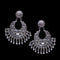 925 Silver Floral Handmade Earring With Silver Ball Hanging
