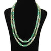 Light Green Onyx With White Pearl Necklace