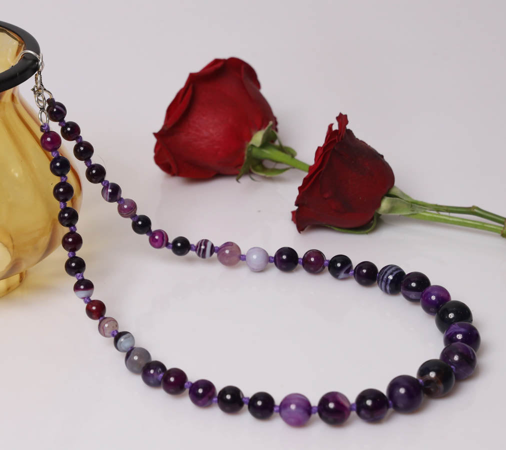 Purple Agate Necklace