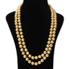 Golden Knotted Pearl Necklace