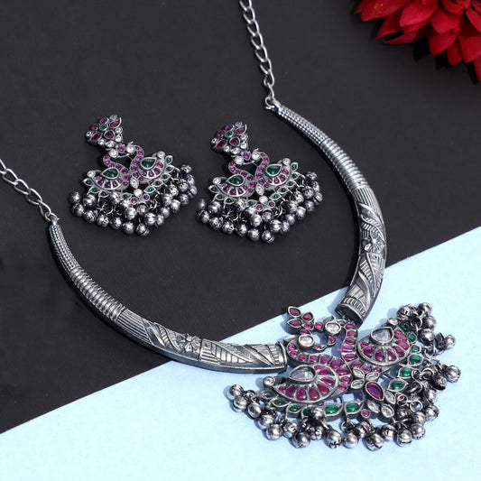 Alexandra Dual Peacock Necklace Set