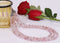 Imeora Tripple Line Rose Quartz Necklace Set With 4mm Beads