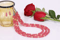 Imeora Tripple Line Quartz Necklace Set With 5mm Shell Beads