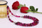 Imeora Tripple Line 10mm Agate Necklace With 8mm Earrings