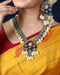 Imeora Designer Yellow Necklace Set With Handmade Dori