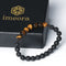 Certified Tiger Eye 8mm Natural Stone Bracelet With Lava Stone