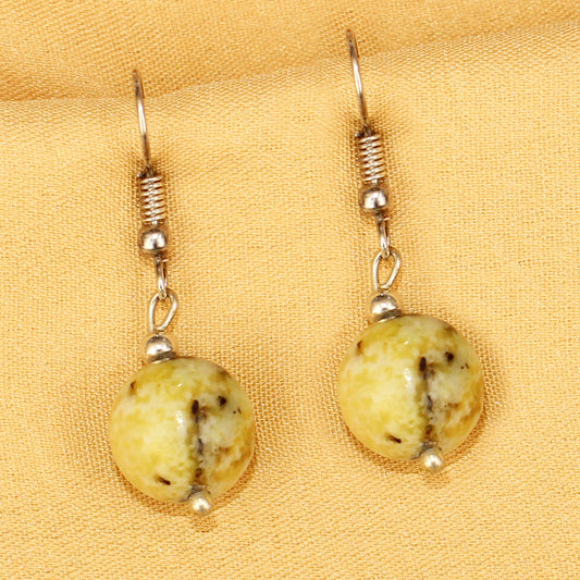 Imeora Serpentine 12mm Natural Stone Earrings