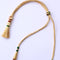 Imeora Designer Peach Choker Necklace Set With Stone Hangings And Handmade Dori