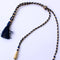 Imeora Designer Blue Multi White Line Necklace Set With Stone Hangings And Handmade Dori