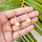 Golden Matt Finish Pearl Earrings