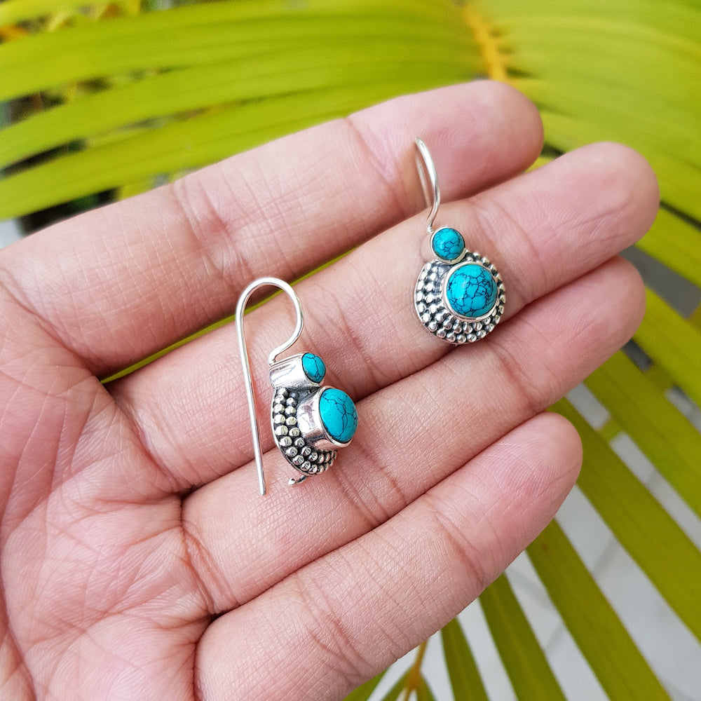 925 Silver Turquoise Earrings