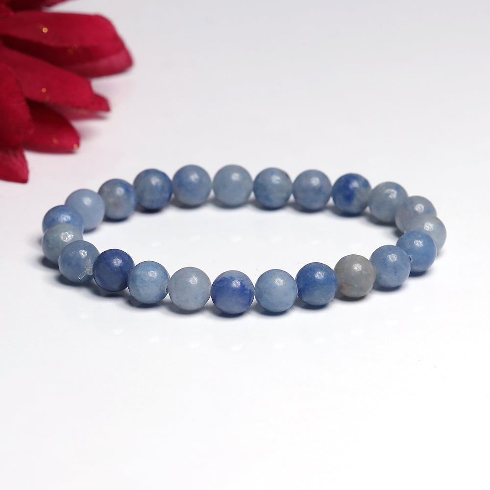 Certified Blue Aventurine 8mm Natural Stone Bracelet