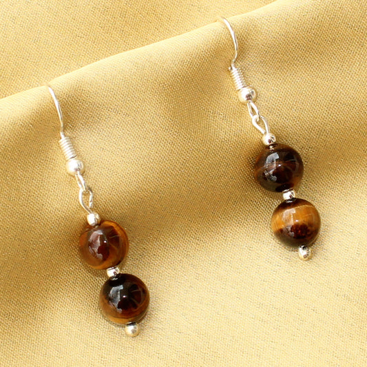 Tiger Eye Agate Earrings 